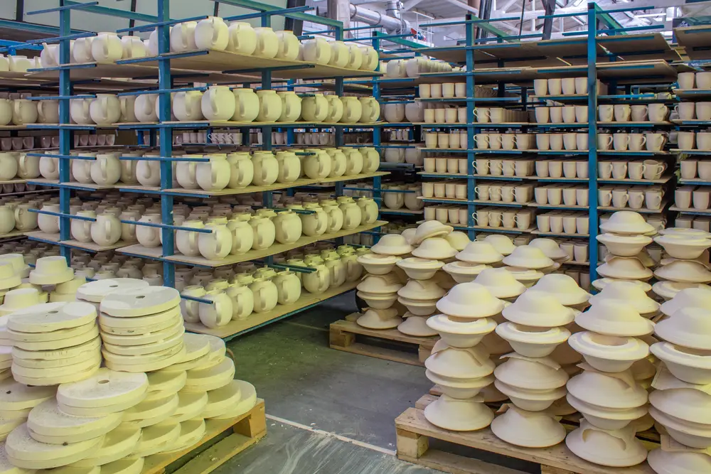 warehouse of ceramic products