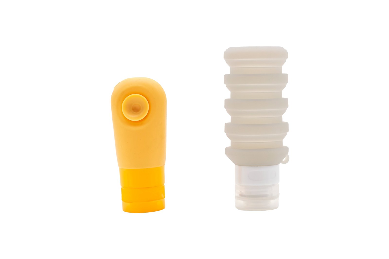 Alternate view of brush travel bottle and extended folding bottle