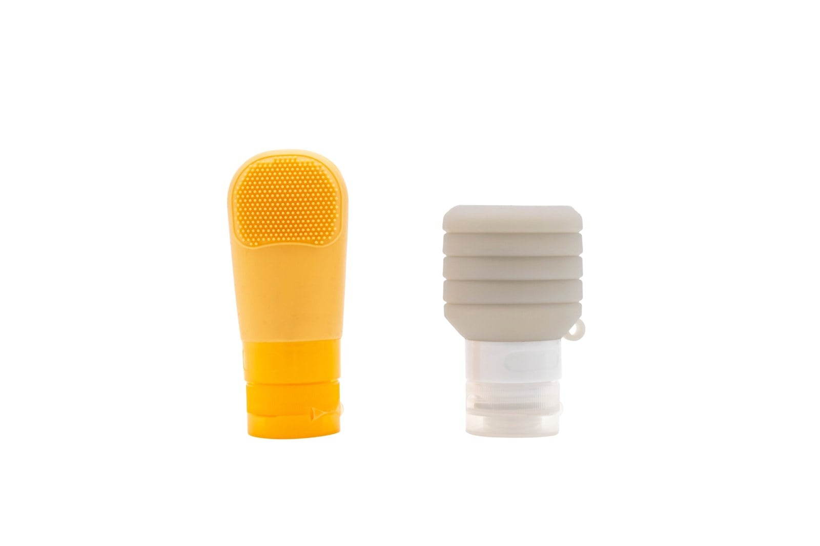 Silicone Travel Bottles with Brush & Folding Options